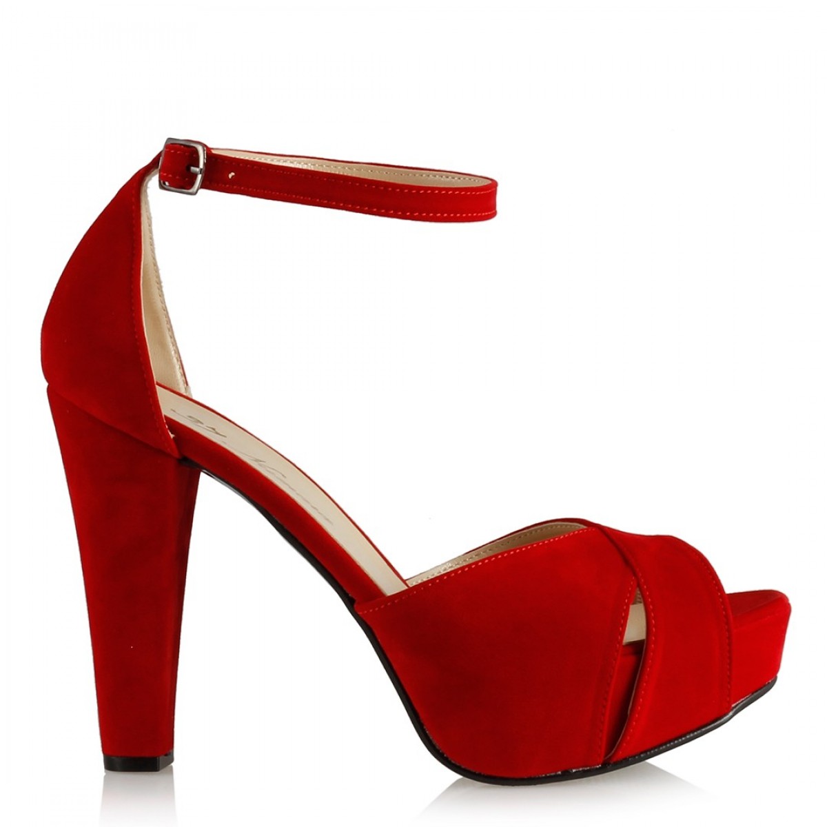 Platform Ayakkabı Modelleri Kırmızı Süet