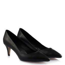 Siyah Kısa Topuklu Bayan Ayakkabı