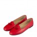 Kırmızı Hakiki Deri Püskül Babet Ayakkabı