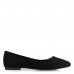 Babet Ayakkabı Siyah Süet Sivri Model