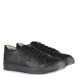 Sneakers Ayakkabı Bağcıklı Siyah