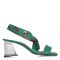 Yeşil Sandalet Şeffaf Topuklu