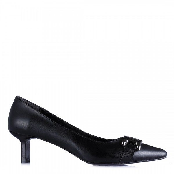 Az Topuklu Stiletto Ayakkabı Siyah 