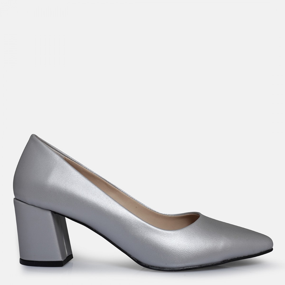 Gümüş Mat Topuklu Ayakkabı Stiletto