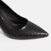 Stiletto Topuklu Ayakkabı Siyah Crocodile 