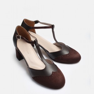 Kahverengi Az Topuklu Ayakkabı