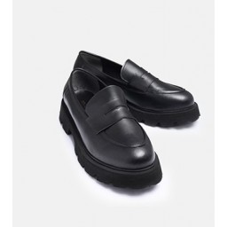 Kalın Tabanlı Loafer Ayakkabı Siyah 