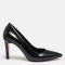 Siyah Rugan  Stiletto Topuklu Ayakkabı