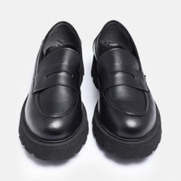 Kalın Tabanlı Loafer Ayakkabı Siyah 