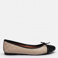 Düz Ayakkabı Babet Vizon Kapitone Hakiki Deri Düz Ayakkabı Babet Vizon Kapitone Hakiki Deri