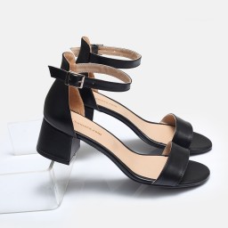 Az Topuklu Ayakkabı Sandalet Siyah