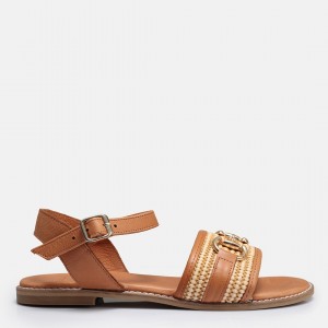 Taba Hakiki Deri Bayan Sandalet