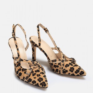 Stiletto Leopar Arkası Açık