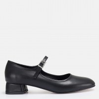 Siyah Az Topuklu Bant Kemerli Ayakkabı Siyah Az Topuklu Bant Kemerli Ayakkabı