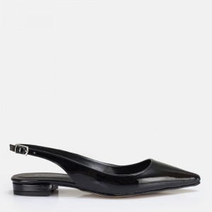 Babet Ayakkabı Siyah Rugan Stiletto Model