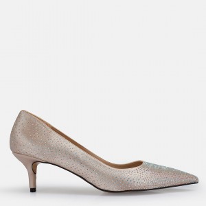 Stiletto Ayakkabı Ten Taşlı