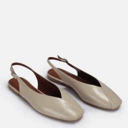 Babet Ayakkabı Bej Arkası Açık Babet Ayakkabı Bej Arkası Açık