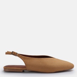 Camel Süet Babet Ayakkabı Arkası Açık Camel Süet Babet Ayakkabı Arkası Açık