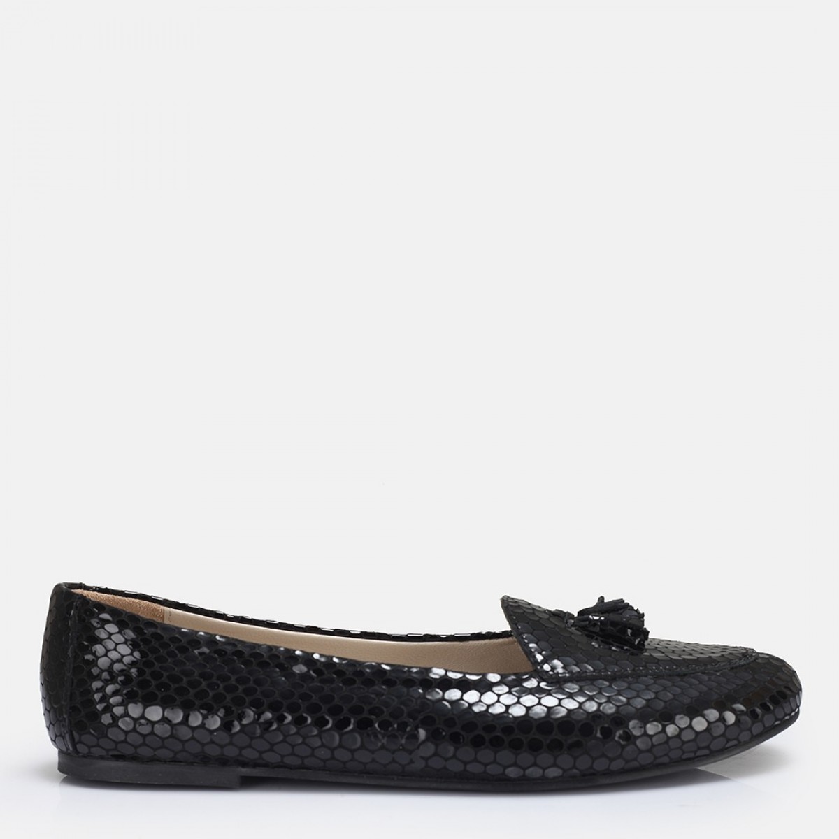 Hakiki Deri Babet Siyah Damla Deri Rugan