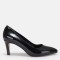 Stiletto Siyah Rugan Topuklu Ayakkabı