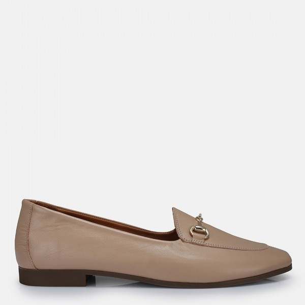 Loafer Ayakkabı Nude Hakiki Deri Loafer Ayakkabı Nude Hakiki Deri