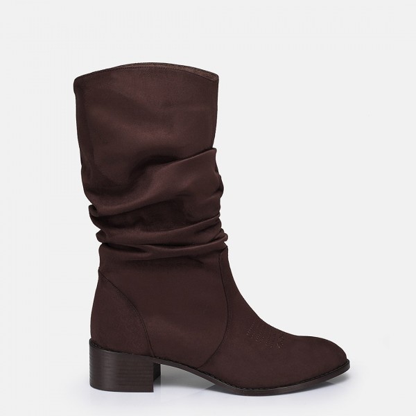 Kahverengi Süet Kadın Bot