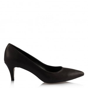 Az Topuklu Ayakkabı Siyah Yaldızlı Model
